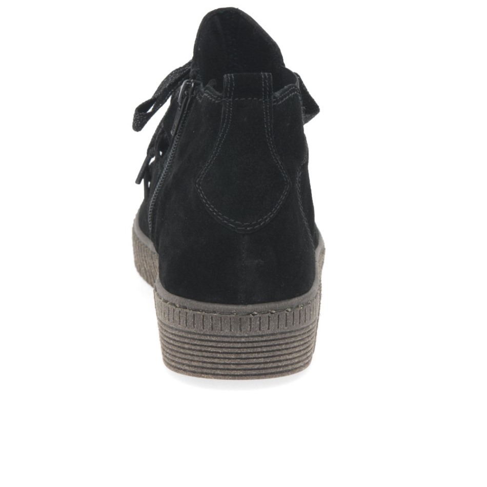 Lance Bottines Femme Gabor | Daim Noir Exclusif